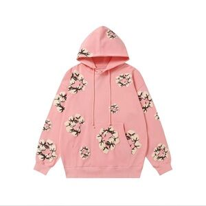 Denim Tears Cotton Wreath Pink Hoodie – Size M – All-Over Print